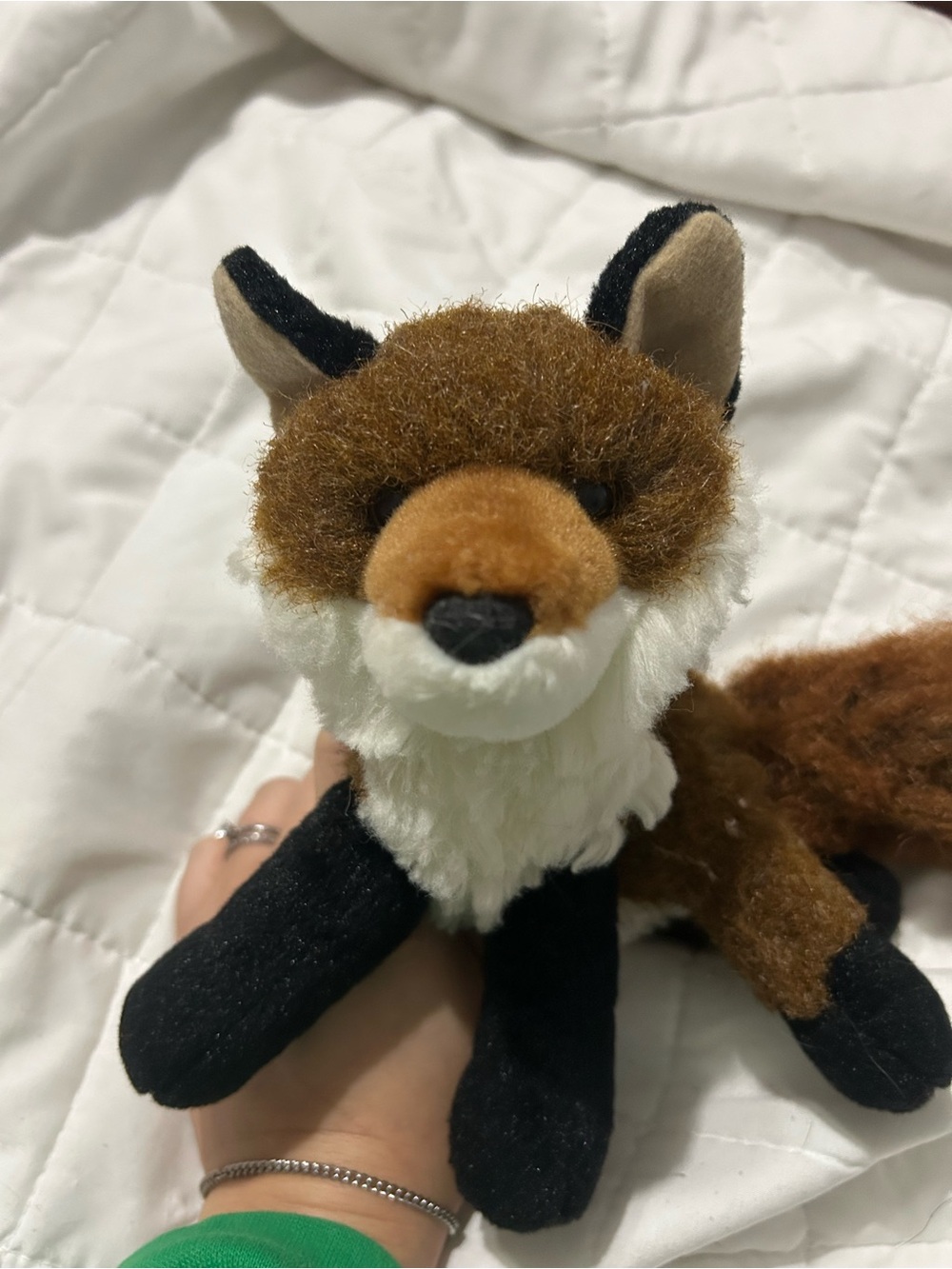 Plush Brown and White Fox Stuffed Animal - Soft Kids Toy